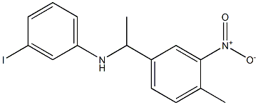 3-iodo-N-[1-(4-methyl-3-nitrophenyl)ethyl]aniline Struktur