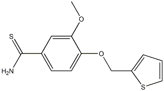 3-methoxy-4-(thien-2-ylmethoxy)benzenecarbothioamide Struktur