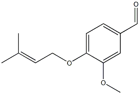 3-methoxy-4-[(3-methylbut-2-enyl)oxy]benzaldehyde Struktur