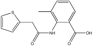 3-methyl-2-[(thien-2-ylacetyl)amino]benzoic acid Struktur