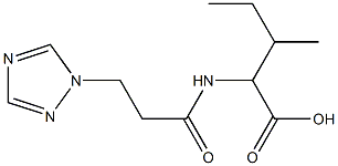 3-methyl-2-[3-(1H-1,2,4-triazol-1-yl)propanamido]pentanoic acid Struktur