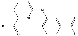 3-methyl-2-{[(3-nitrophenyl)carbamoyl]amino}butanoic acid Struktur