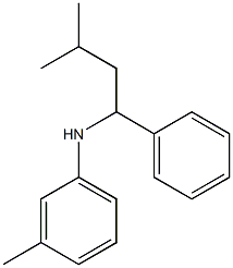 3-methyl-N-(3-methyl-1-phenylbutyl)aniline Struktur