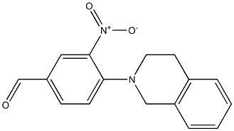 3-nitro-4-(1,2,3,4-tetrahydroisoquinolin-2-yl)benzaldehyde Struktur