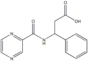 3-phenyl-3-[(pyrazin-2-ylcarbonyl)amino]propanoic acid Struktur