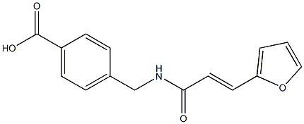 4-({[(2E)-3-(2-furyl)prop-2-enoyl]amino}methyl)benzoic acid Struktur