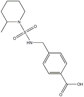 4-({[(2-methylpiperidine-1-)sulfonyl]amino}methyl)benzoic acid Struktur