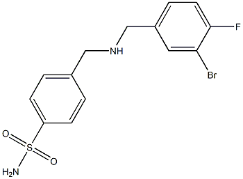 4-({[(3-bromo-4-fluorophenyl)methyl]amino}methyl)benzene-1-sulfonamide Struktur