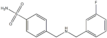 4-({[(3-fluorophenyl)methyl]amino}methyl)benzene-1-sulfonamide Struktur