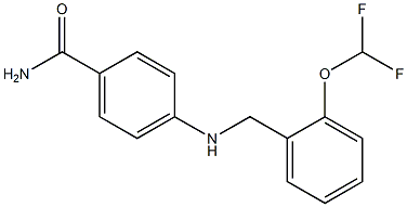 4-({[2-(difluoromethoxy)phenyl]methyl}amino)benzamide Struktur