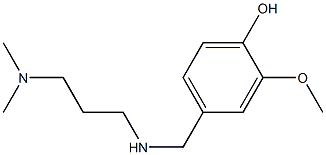 4-({[3-(dimethylamino)propyl]amino}methyl)-2-methoxyphenol Struktur