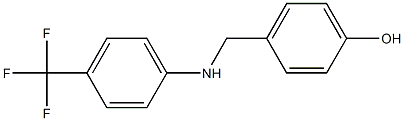 4-({[4-(trifluoromethyl)phenyl]amino}methyl)phenol Struktur