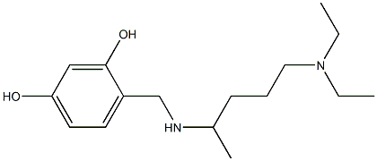 4-({[5-(diethylamino)pentan-2-yl]amino}methyl)benzene-1,3-diol Struktur