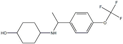 4-({1-[4-(trifluoromethoxy)phenyl]ethyl}amino)cyclohexan-1-ol Struktur