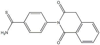 4-(1,3-dioxo-1,2,3,4-tetrahydroisoquinolin-2-yl)benzene-1-carbothioamide Struktur