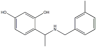 4-(1-{[(3-methylphenyl)methyl]amino}ethyl)benzene-1,3-diol Struktur