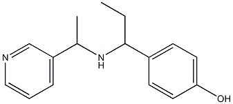 4-(1-{[1-(pyridin-3-yl)ethyl]amino}propyl)phenol Struktur