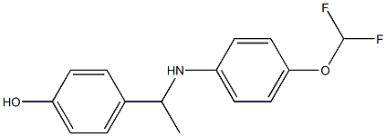 4-(1-{[4-(difluoromethoxy)phenyl]amino}ethyl)phenol Struktur