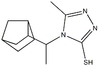 4-(1-{bicyclo[2.2.1]heptan-2-yl}ethyl)-5-methyl-4H-1,2,4-triazole-3-thiol Struktur