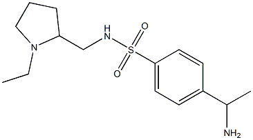 4-(1-aminoethyl)-N-[(1-ethylpyrrolidin-2-yl)methyl]benzene-1-sulfonamide Struktur