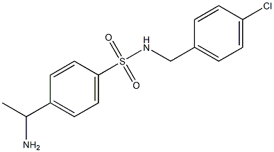 4-(1-aminoethyl)-N-[(4-chlorophenyl)methyl]benzene-1-sulfonamide Struktur