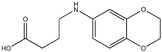 4-(2,3-dihydro-1,4-benzodioxin-6-ylamino)butanoic acid Struktur