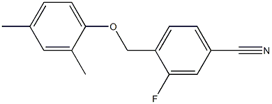 4-(2,4-dimethylphenoxymethyl)-3-fluorobenzonitrile Struktur