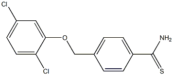 4-(2,5-dichlorophenoxymethyl)benzene-1-carbothioamide Struktur