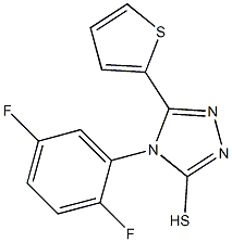 4-(2,5-difluorophenyl)-5-(thiophen-2-yl)-4H-1,2,4-triazole-3-thiol Struktur