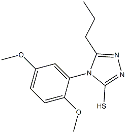 4-(2,5-dimethoxyphenyl)-5-propyl-4H-1,2,4-triazole-3-thiol Struktur