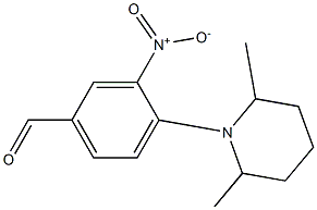 4-(2,6-dimethylpiperidin-1-yl)-3-nitrobenzaldehyde Struktur