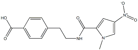 4-(2-{[(1-methyl-4-nitro-1H-pyrrol-2-yl)carbonyl]amino}ethyl)benzoic acid Struktur