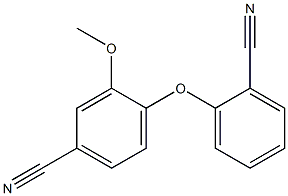 4-(2-cyanophenoxy)-3-methoxybenzonitrile Struktur