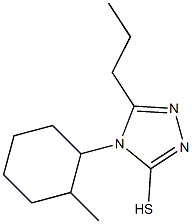 4-(2-methylcyclohexyl)-5-propyl-4H-1,2,4-triazole-3-thiol Struktur