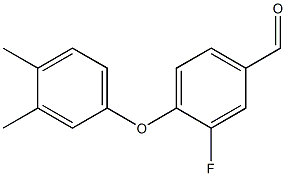 4-(3,4-dimethylphenoxy)-3-fluorobenzaldehyde Struktur