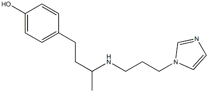 4-(3-{[3-(1H-imidazol-1-yl)propyl]amino}butyl)phenol Struktur