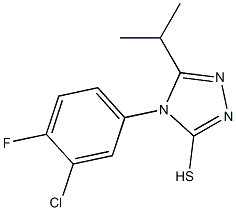 4-(3-chloro-4-fluorophenyl)-5-(propan-2-yl)-4H-1,2,4-triazole-3-thiol Struktur