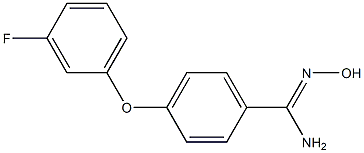 4-(3-fluorophenoxy)-N'-hydroxybenzene-1-carboximidamide Struktur