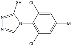 4-(4-bromo-2,6-dichlorophenyl)-4H-1,2,4-triazole-3-thiol Struktur