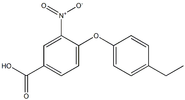 4-(4-ethylphenoxy)-3-nitrobenzoic acid Struktur