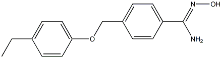 4-(4-ethylphenoxymethyl)-N'-hydroxybenzene-1-carboximidamide Struktur