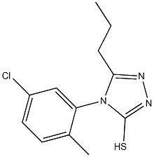 4-(5-chloro-2-methylphenyl)-5-propyl-4H-1,2,4-triazole-3-thiol Struktur