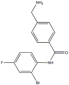 4-(aminomethyl)-N-(2-bromo-4-fluorophenyl)benzamide Struktur