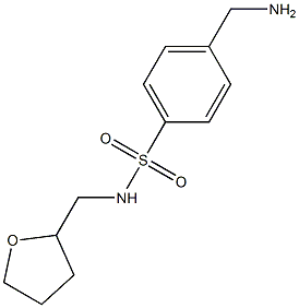 4-(aminomethyl)-N-(tetrahydrofuran-2-ylmethyl)benzenesulfonamide Struktur