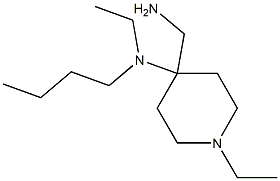 4-(aminomethyl)-N-butyl-N,1-diethylpiperidin-4-amine Struktur