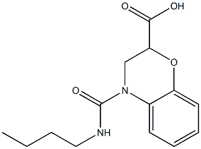 4-(butylcarbamoyl)-3,4-dihydro-2H-1,4-benzoxazine-2-carboxylic acid Struktur