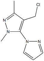 4-(chloromethyl)-1,3-dimethyl-5-(1H-pyrazol-1-yl)-1H-pyrazole Struktur