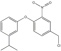 4-(chloromethyl)-2-nitro-1-[3-(propan-2-yl)phenoxy]benzene Struktur