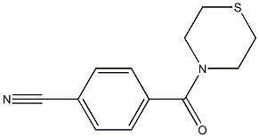 4-(thiomorpholin-4-ylcarbonyl)benzonitrile Struktur