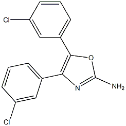 4,5-bis(3-chlorophenyl)-1,3-oxazol-2-amine Struktur